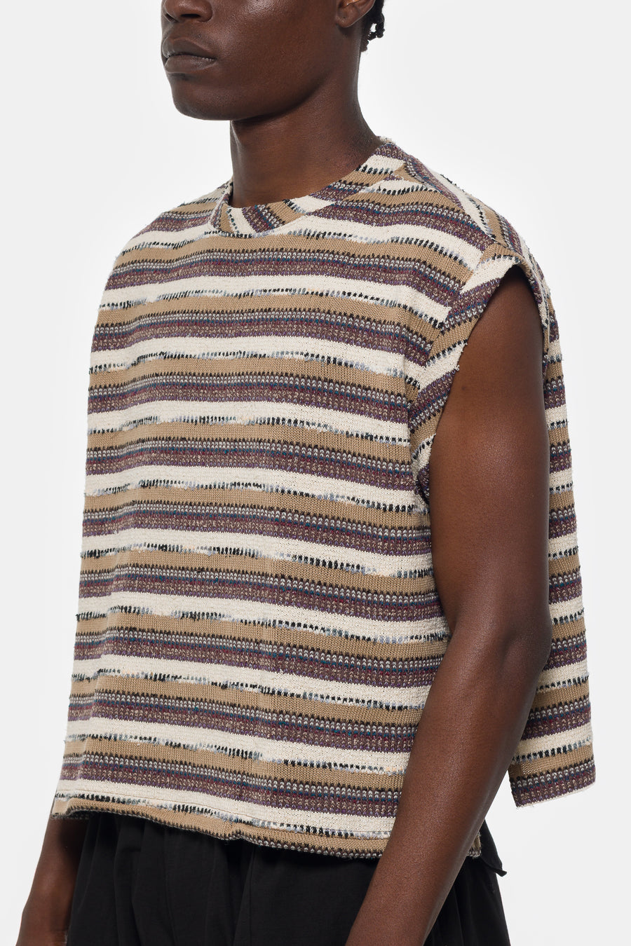 Estudio Niksen Stripe Knit Vest in Multi - Notre