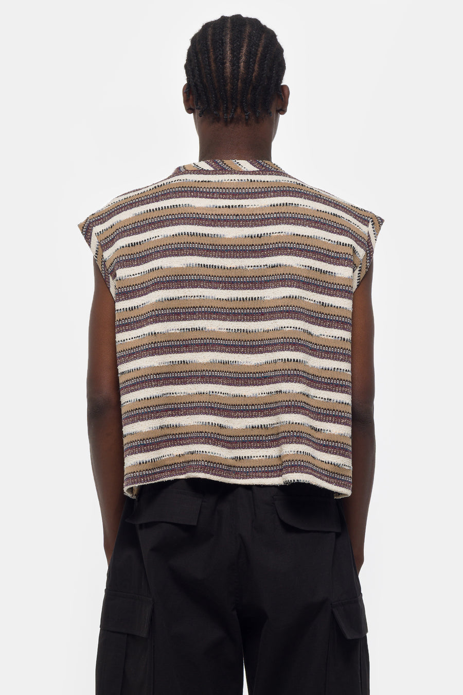 Estudio Niksen Stripe Knit Vest in Multi - Notre