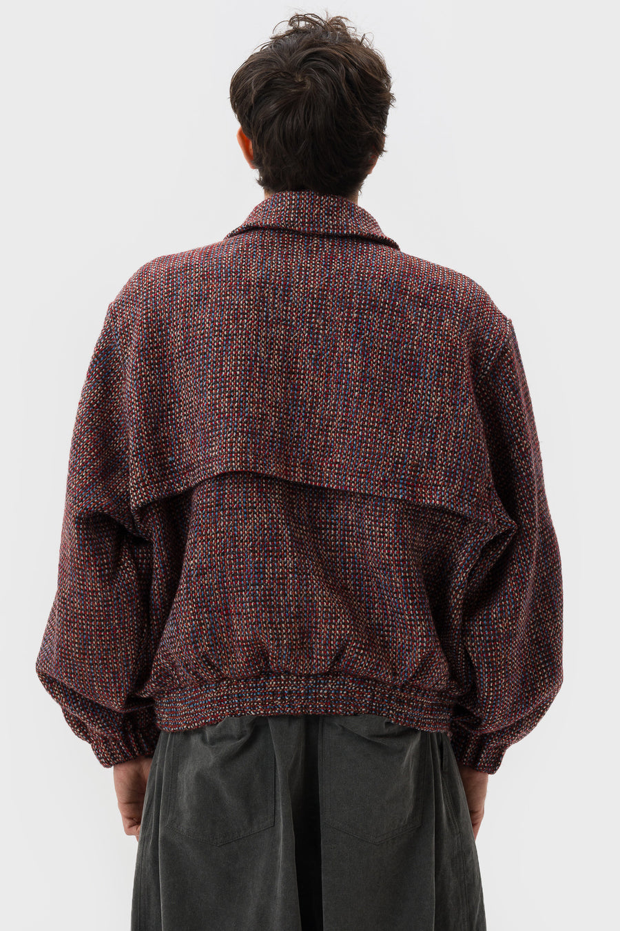 Estudio Niksen Tweed Bomber Jacket in Checkered - Notre