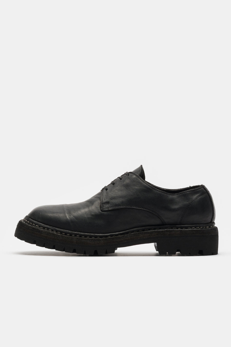 Guidi 792V_N Horse Leather Derby Shoe in Black - Notre