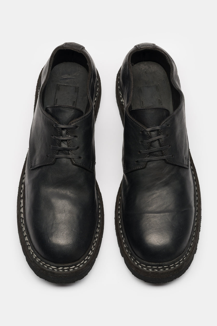 Guidi 792V_N Horse Leather Derby Shoe in Black - Notre