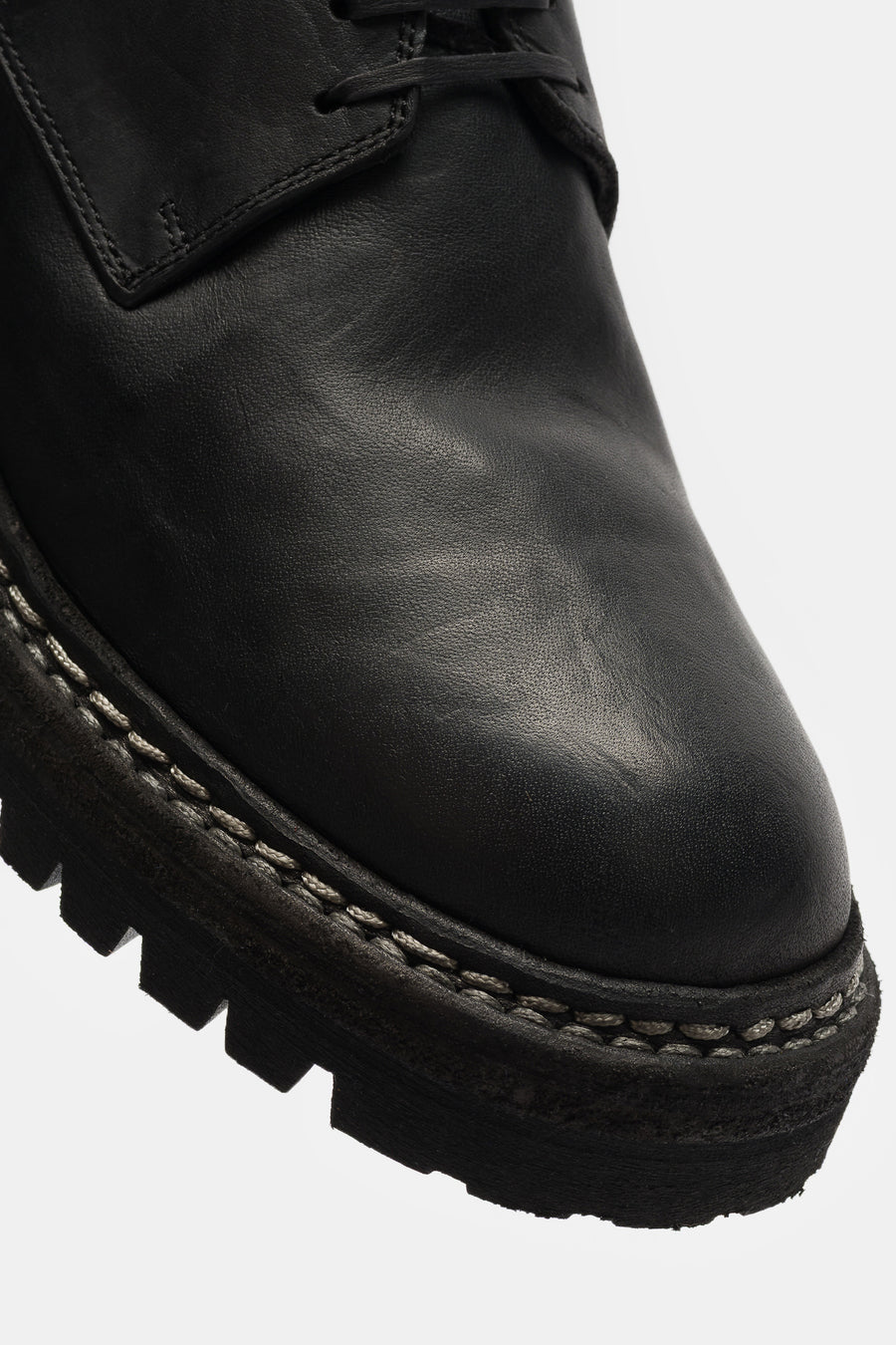 Guidi 792V_N Horse Leather Derby Shoe in Black - Notre