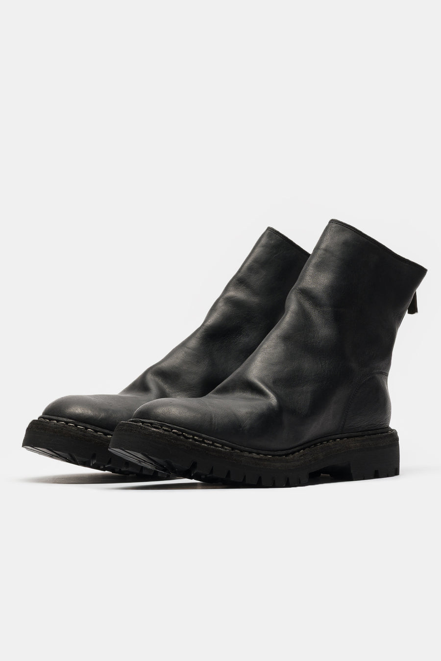 Guidi 796V_N Horse Leather Back Zip Boot in Black - Notre