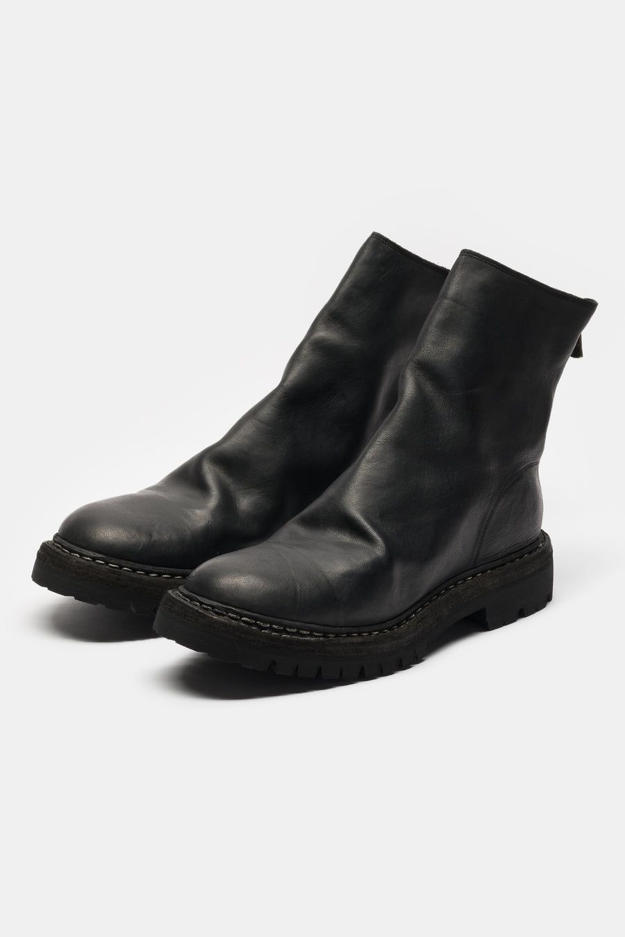 Guidi 796V_N Horse Leather Back Zip Boot in Black - Notre