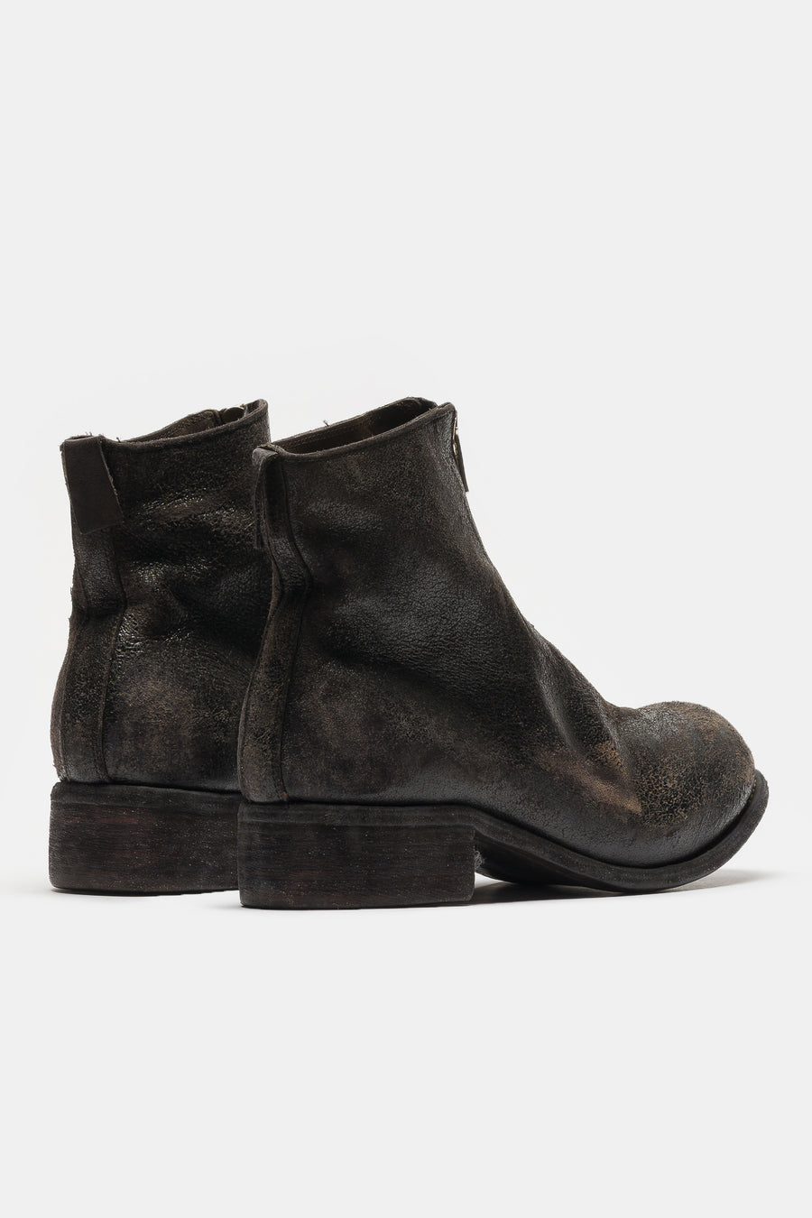 Guidi PL1_RU Coated Front Zip Boot in Black - Notre