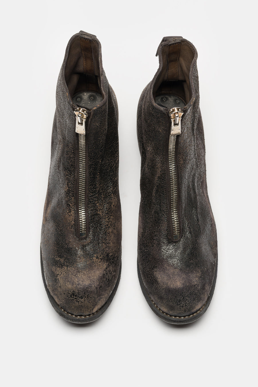 Guidi PL1_RU Coated Front Zip Boot in Black - Notre
