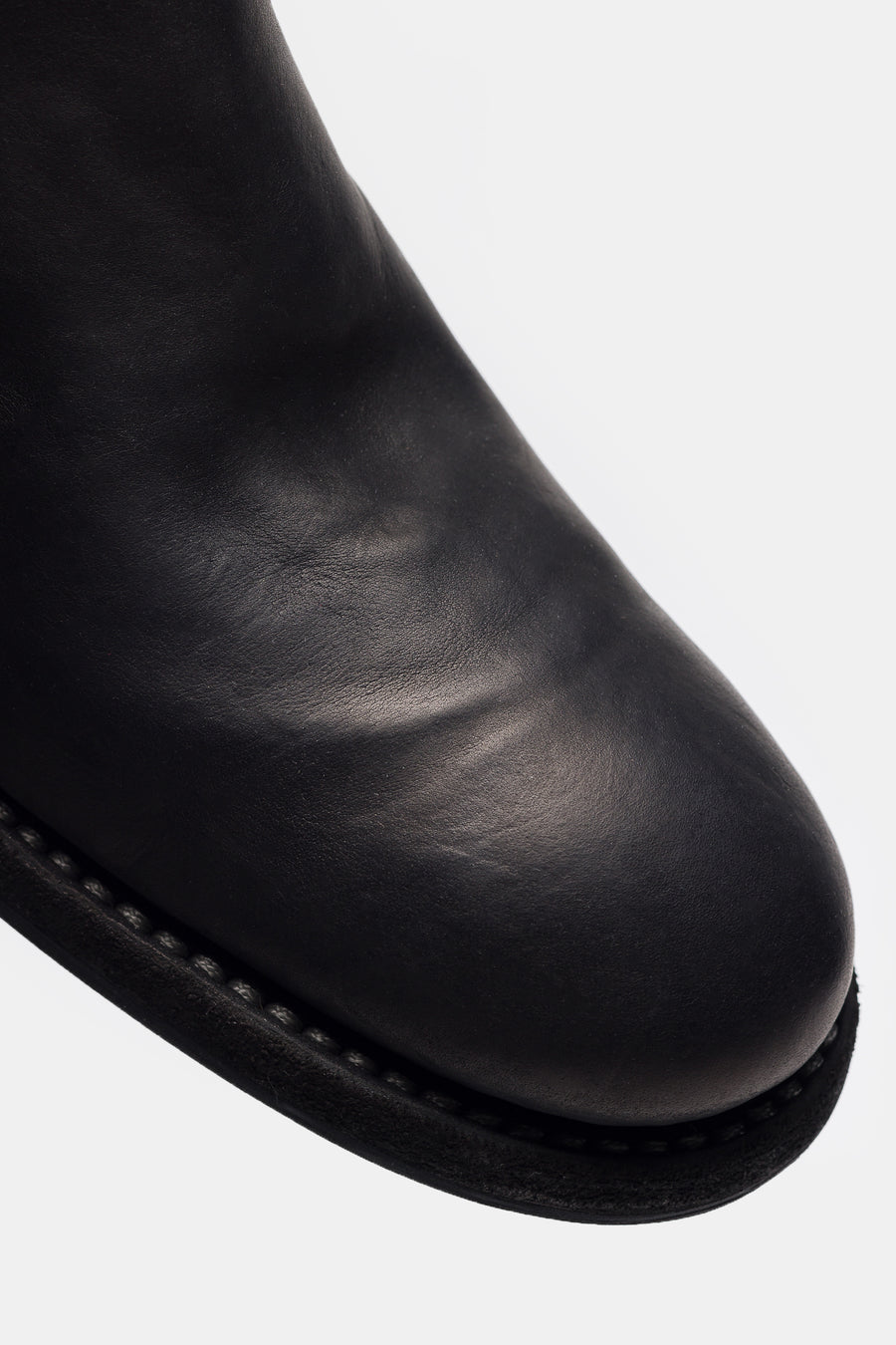 Undercover 996V_EYE Calf Leather Back Zip Boot in Black