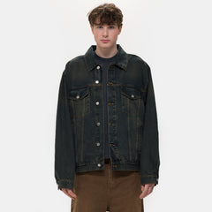 Bold Denim Jacket in Blue/Green - HOPE