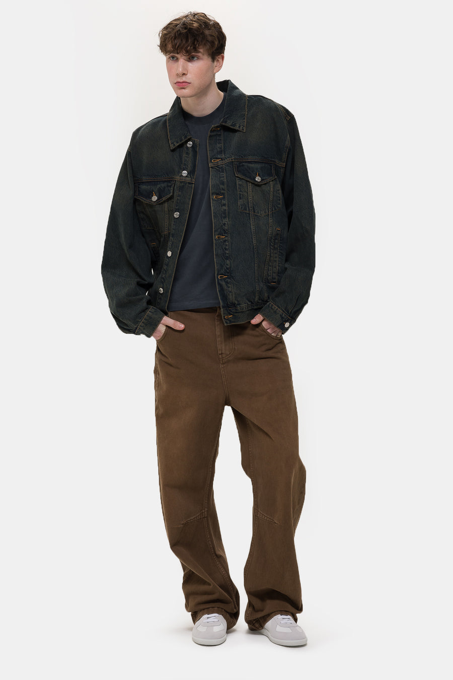 HOPE Bold Denim Jacket in Blue/Green - Notre