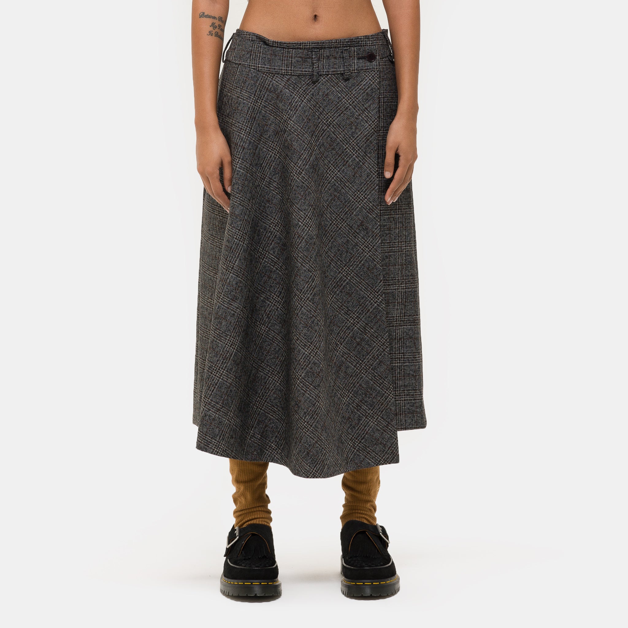 【NONCODE】Noble Check Ankle Skirt Noble Check Ankle Skirt - 논코드