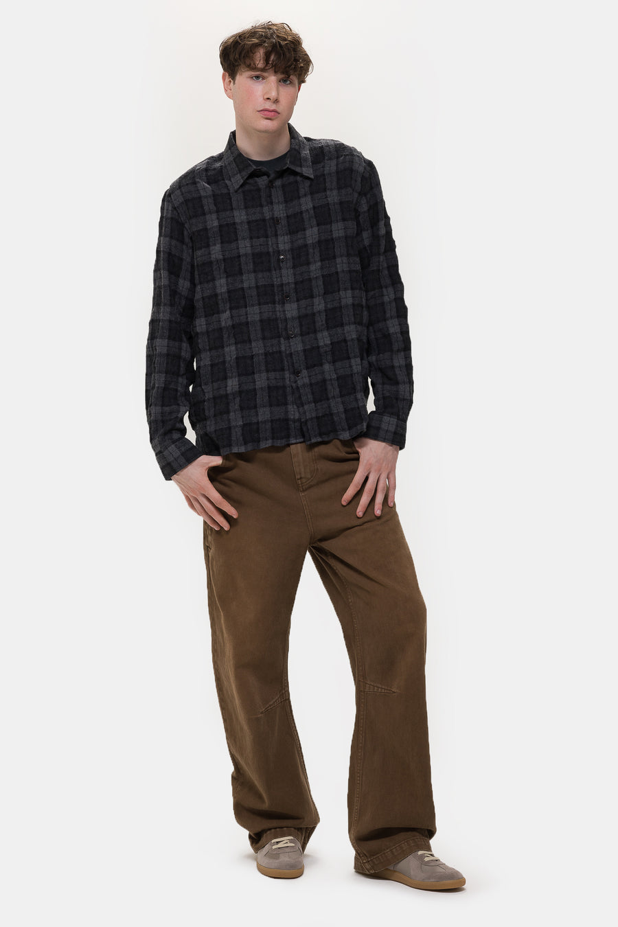 Purple Brand Cotton Poplin Black Shirt – Puffer Reds