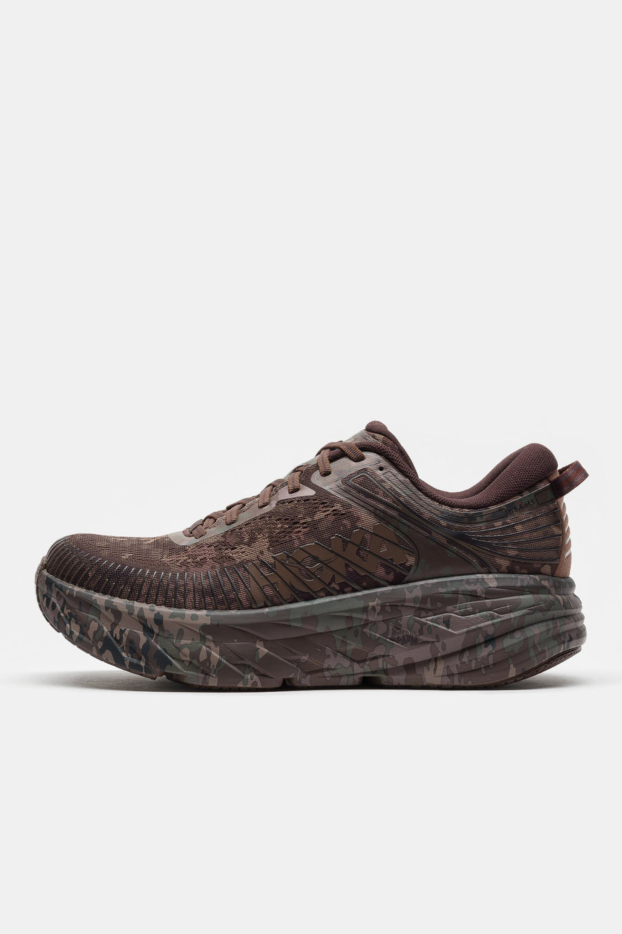 HOKA Beams Bondi 7 Sneaker in Chestnut/Black Bean - Notre