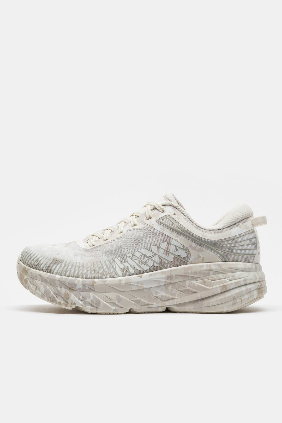 HOKA Beams Bondi 7 Sneaker in Turtledove/Tidal Foam - Notre