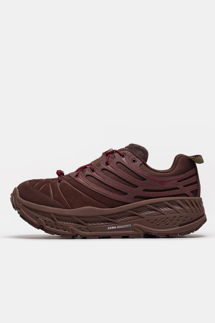 HOKA Stinson Evo OG TP Sneaker in Cold Brew/Varsity Burgundy - Notre