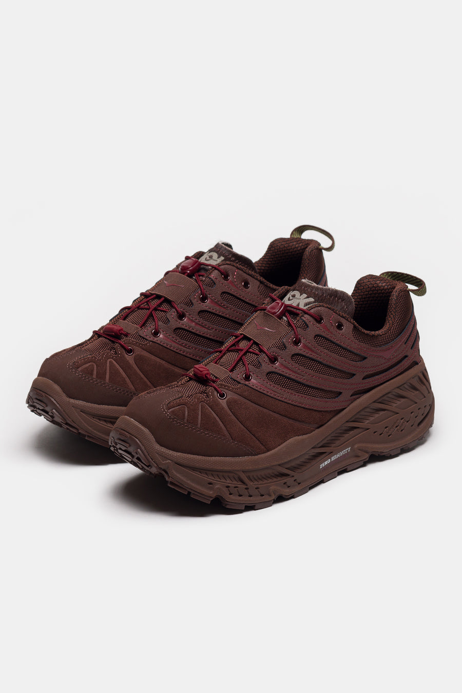 国内配送 HOKA STINSON EVO OG TP COLD BREW Stinson Evo OG TP Sneaker in Cold Brew/Varsity Burgundy