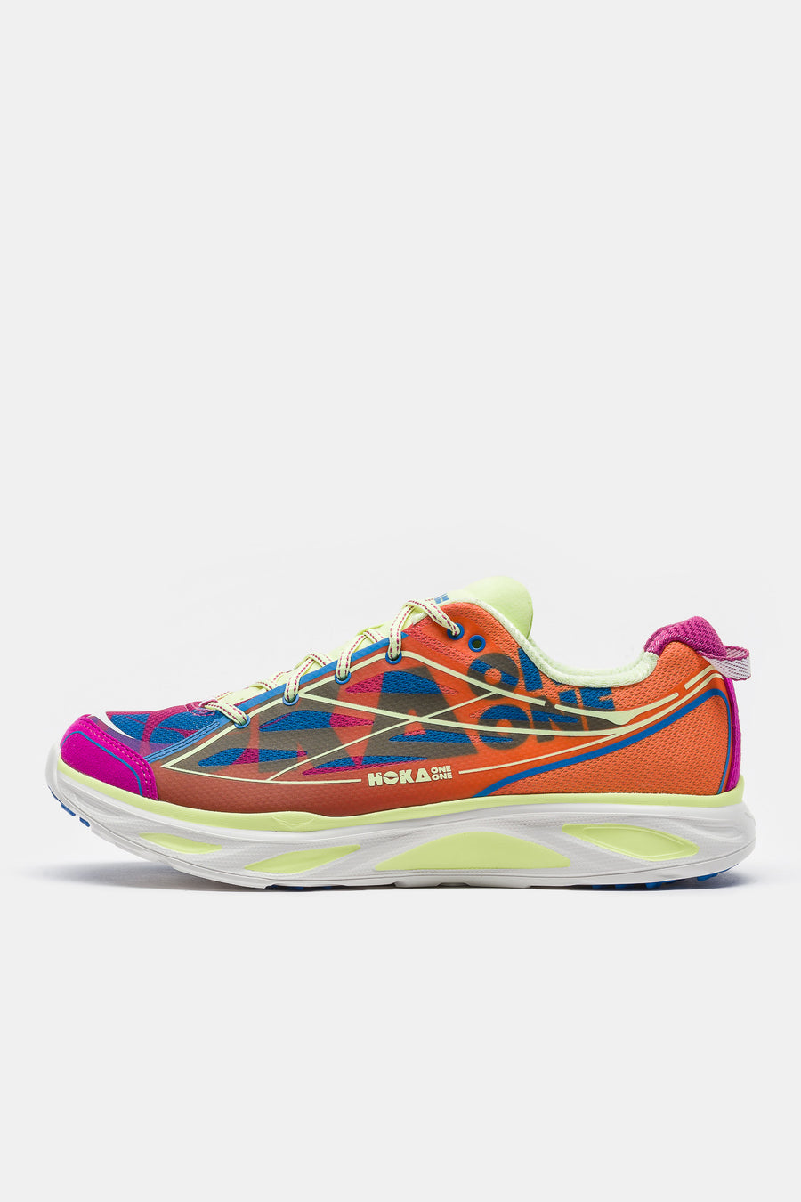 HOKA Huaka Pro Sneaker in Fuchsia/Neon Yuzu - Notre