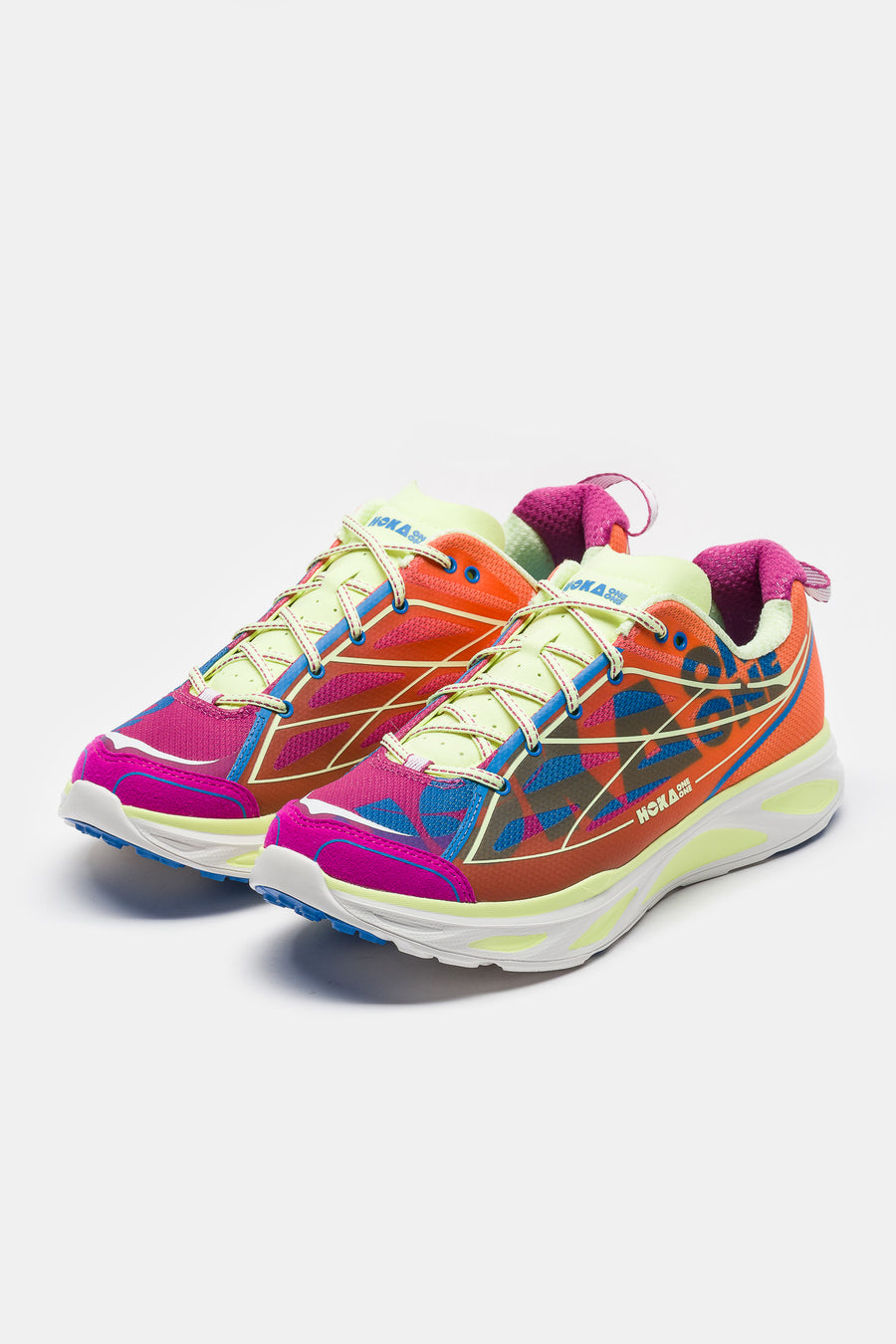 HOKA Huaka Pro Sneaker in Fuchsia/Neon Yuzu - Notre