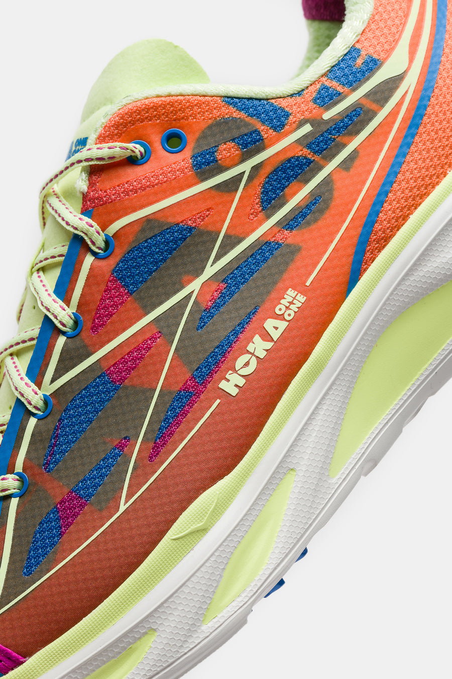 HOKA Huaka Pro Sneaker in Fuchsia/Neon Yuzu - Notre