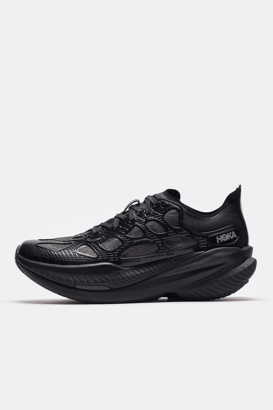 HOKA Mach X Caged Sneaker in Black/ Midnight Blue - Notre