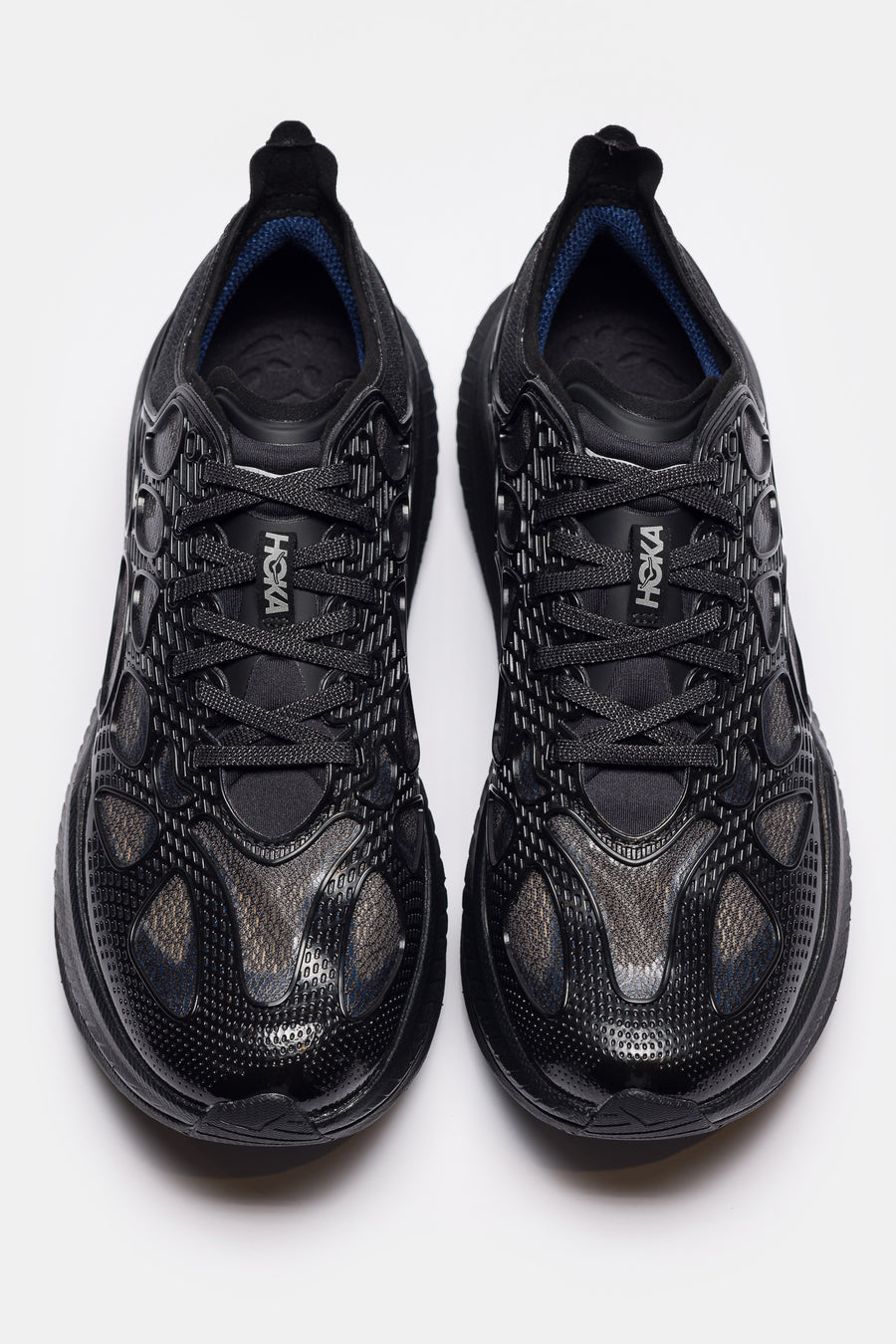 HOKA Mach X Caged Sneaker in Black/ Midnight Blue - Notre