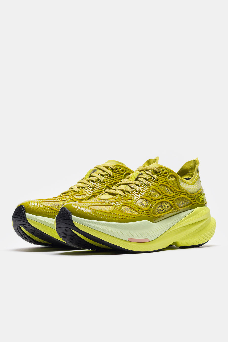 HOKA Mach X Caged Sneaker in Pea Green/Hoka Citrus - Notre