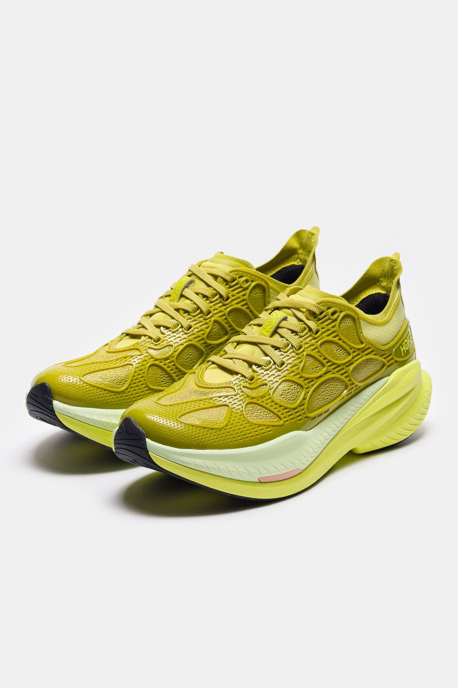 HOKA Mach X Caged Sneaker in Pea Green/Hoka Citrus - Notre