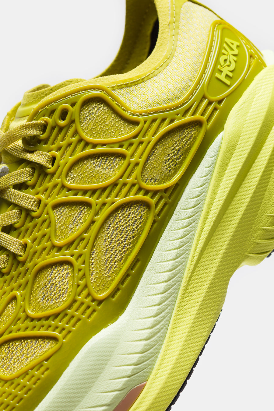 HOKA Mach X Caged Sneaker in Pea Green/Hoka Citrus - Notre