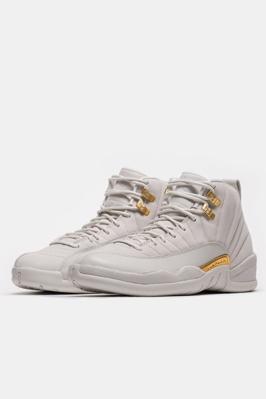 Jordan Air Jordan 12 Retro Sneaker in Phantom/Metallic Gold/White - Notre