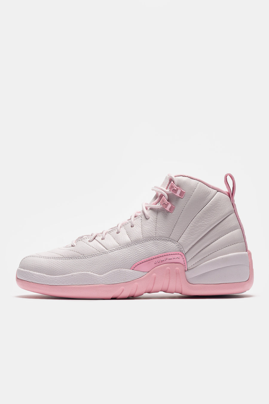 Air Jordan 12 Retro Big Kids Sneaker in Pearl Pink/Medium Soft Pink