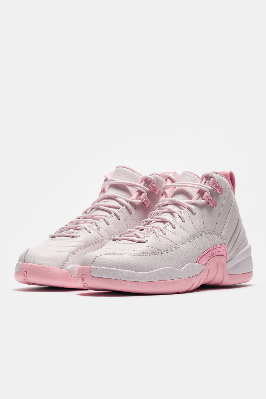 Air Jordan 12 Retro Big Kids Sneaker in Pearl Pink/Medium Soft Pink