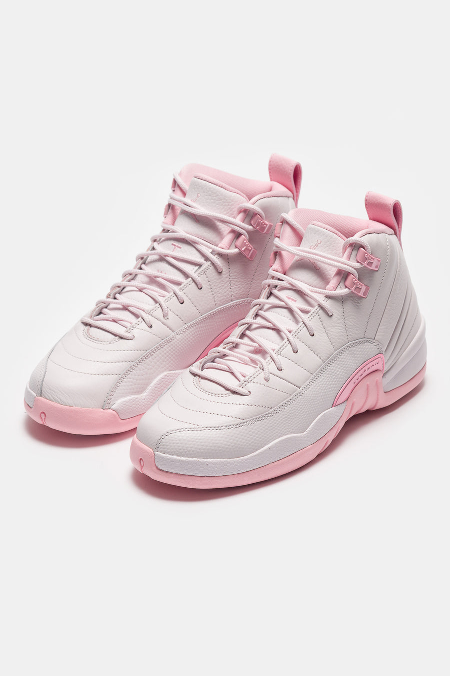 Air Jordan 12 Retro Big Kids Sneaker in Pearl Pink/Medium Soft Pink