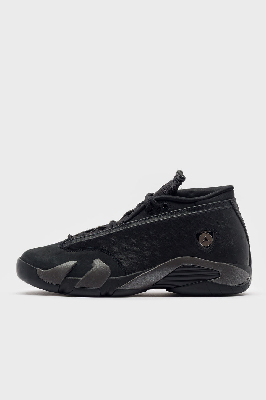 Air Jordan XIV Low Sneaker in Black/Medium Ash