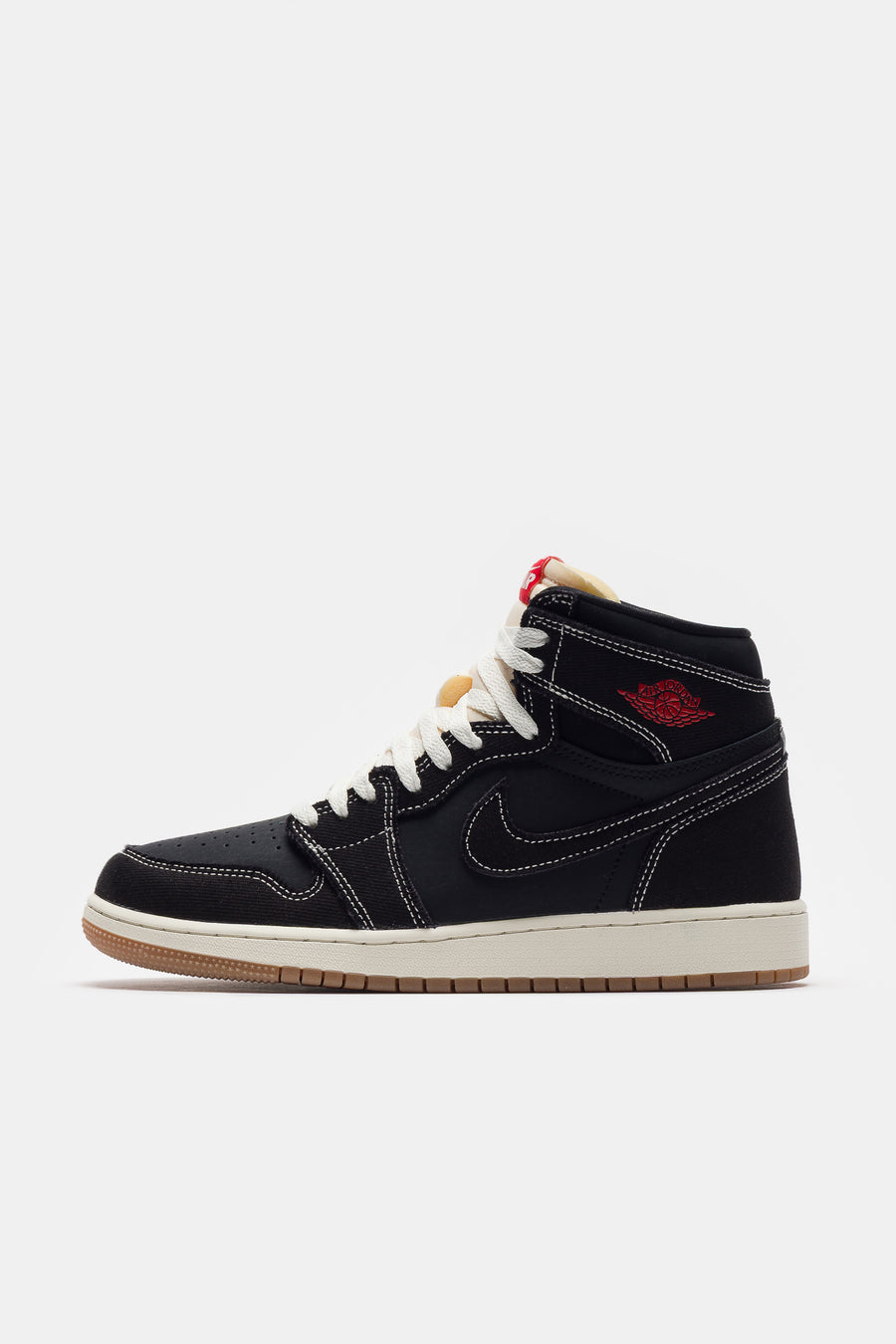 Jordan Air Jordan 1 Retro High OG Flight Club Grade School Sneaker in Black/University Red/Sail/Gum Med Brown - Notre