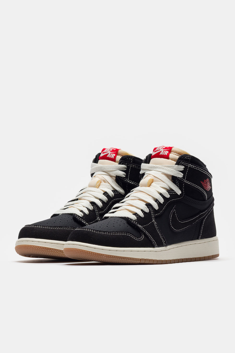 Jordan Air Jordan 1 Retro High OG Flight Club Grade School Sneaker in Black/University Red/Sail/Gum Med Brown - Notre