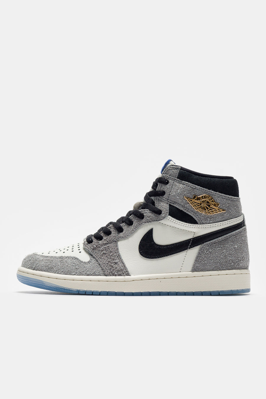 Jordan Air Jordan 1 Retro High OG Sneaker in Cool Grey/Black/Sail/Game Royal - Notre
