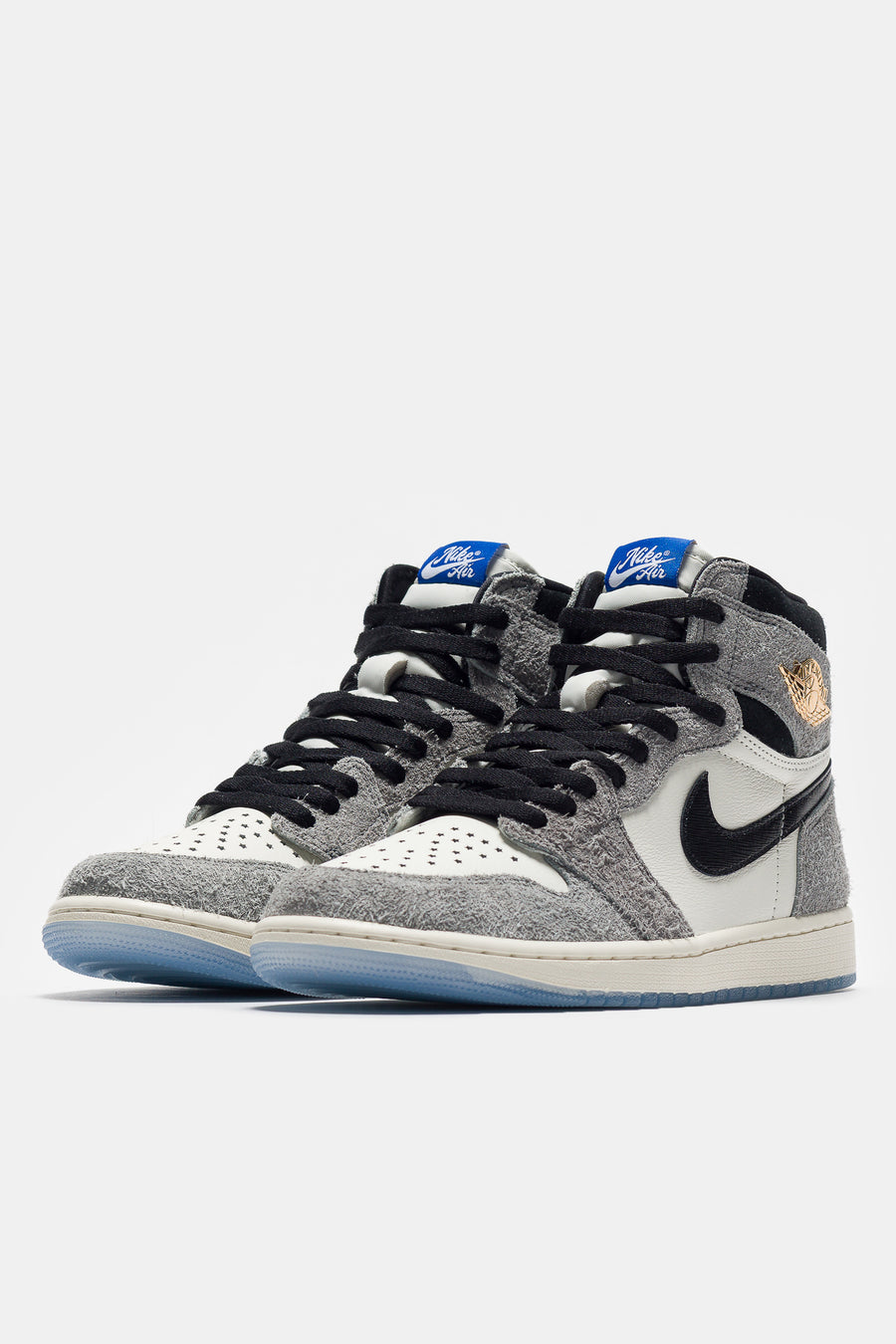 Jordan Air Jordan 1 Retro High OG Sneaker in Cool Grey/Black/Sail/Game Royal - Notre