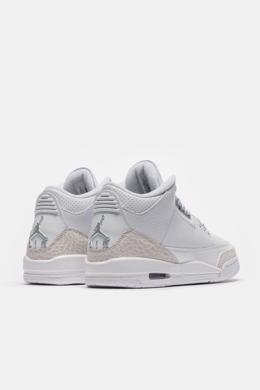 Jordan Air Jordan 3 Retro Grade School Sneaker in White/Metallic Silver/White - Notre