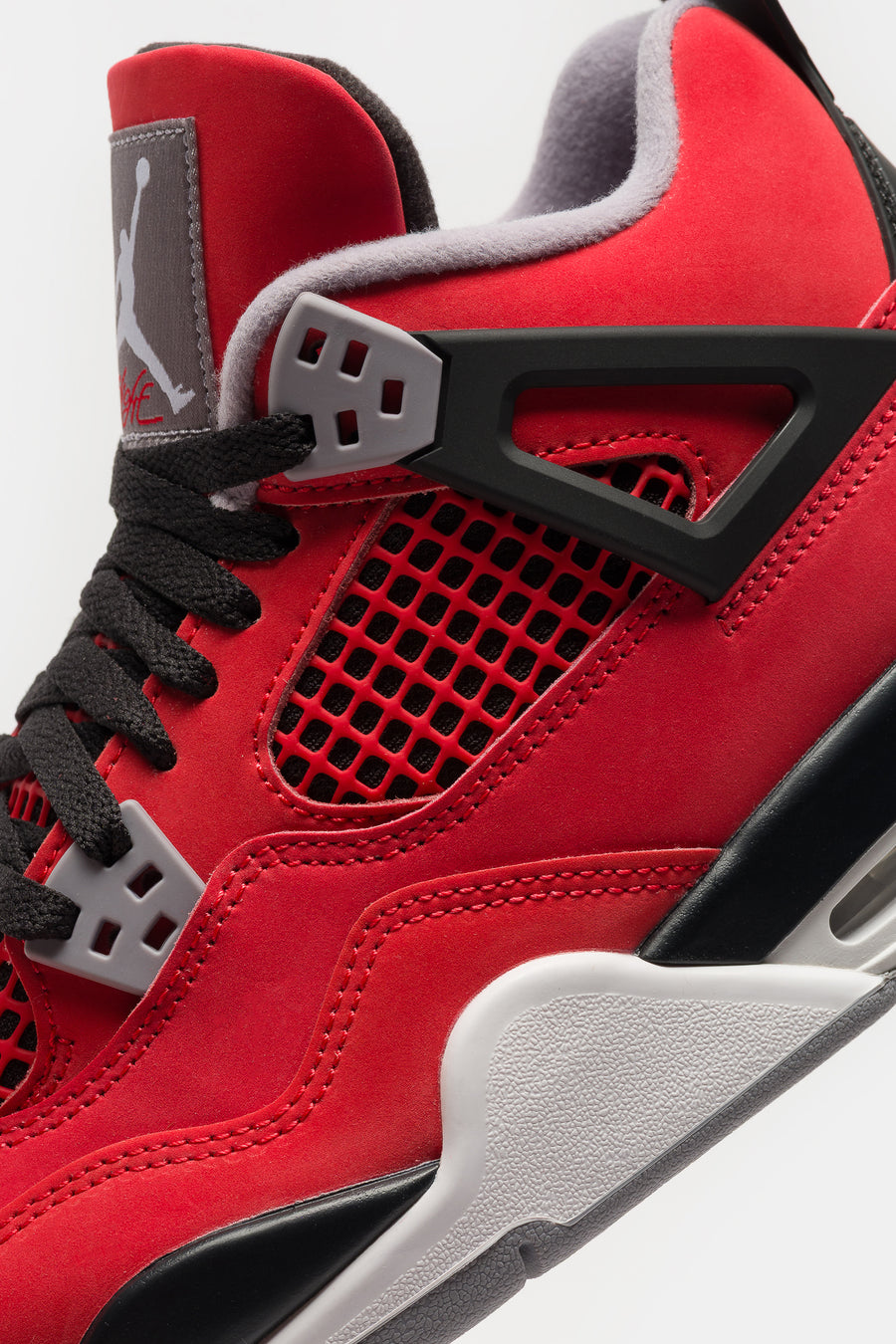 Jordan Air Jordan 4 Big Kids Sneaker in Fire Red/White/Black/Cement Grey - Notre