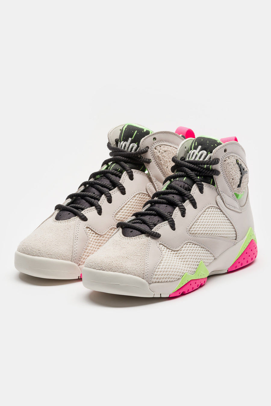 Jordan Air Jordan 7 Retro Sneaker in Phantom/Anthracite/Lime Blast/Pink Blast - Notre