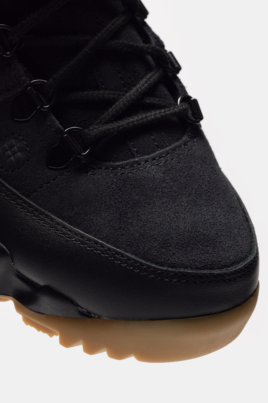 Air Jordan 9 Retro Sneaker in Black/Black/Gum Light Brown