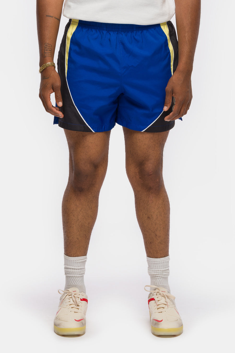 Jordan Brooklyn 5" Woven Shorts in Old Royal/Black/Yellow Pulse - Notre