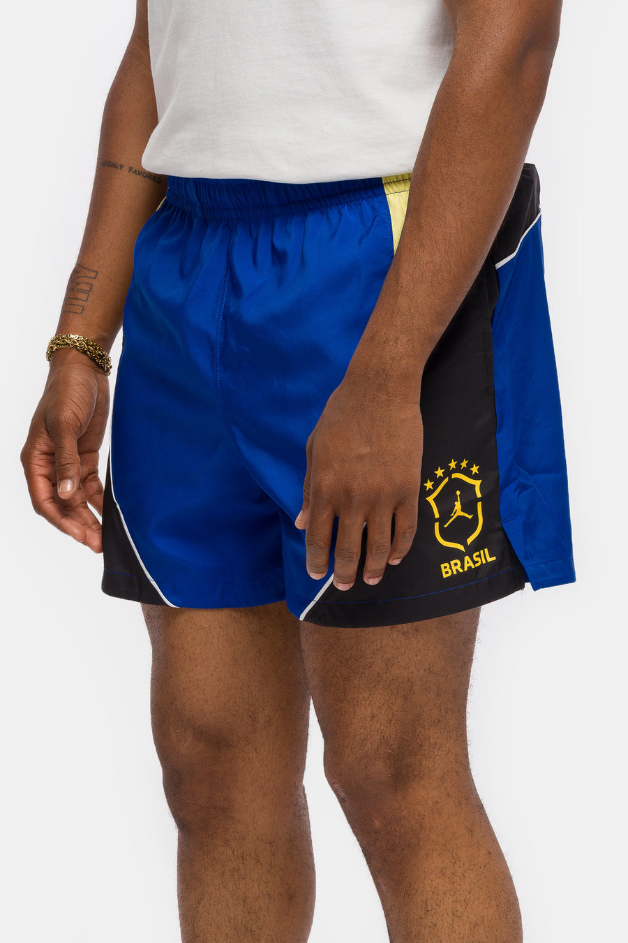 Jordan Brooklyn 5" Woven Shorts in Old Royal/Black/Yellow Pulse - Notre