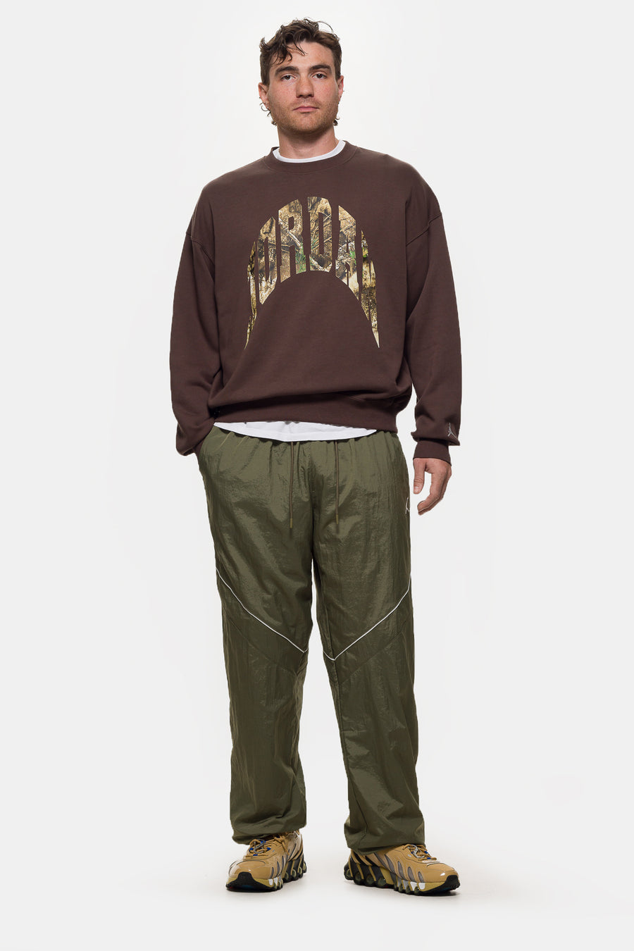 Jordan Brooklyn Draft Pant in Medium Olive/Sail/Sail - Notre