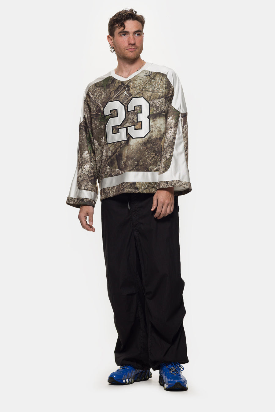 Jordan Brooklyn Realtree Hockey Jersey in Medium Olive/Sail - Notre