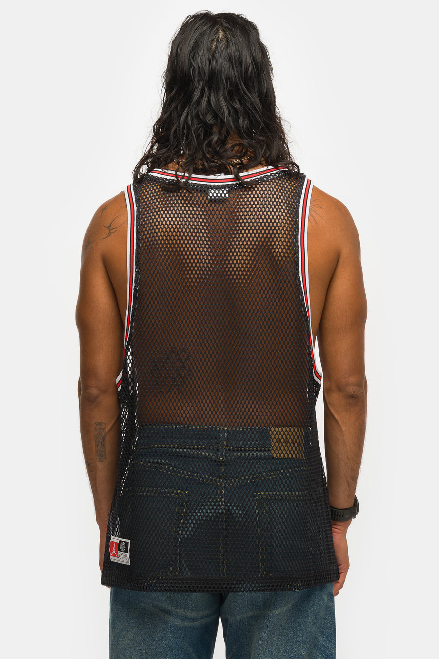 Jordan Free the Youth Basketball Jersey in Black/Light Crimson - Notre