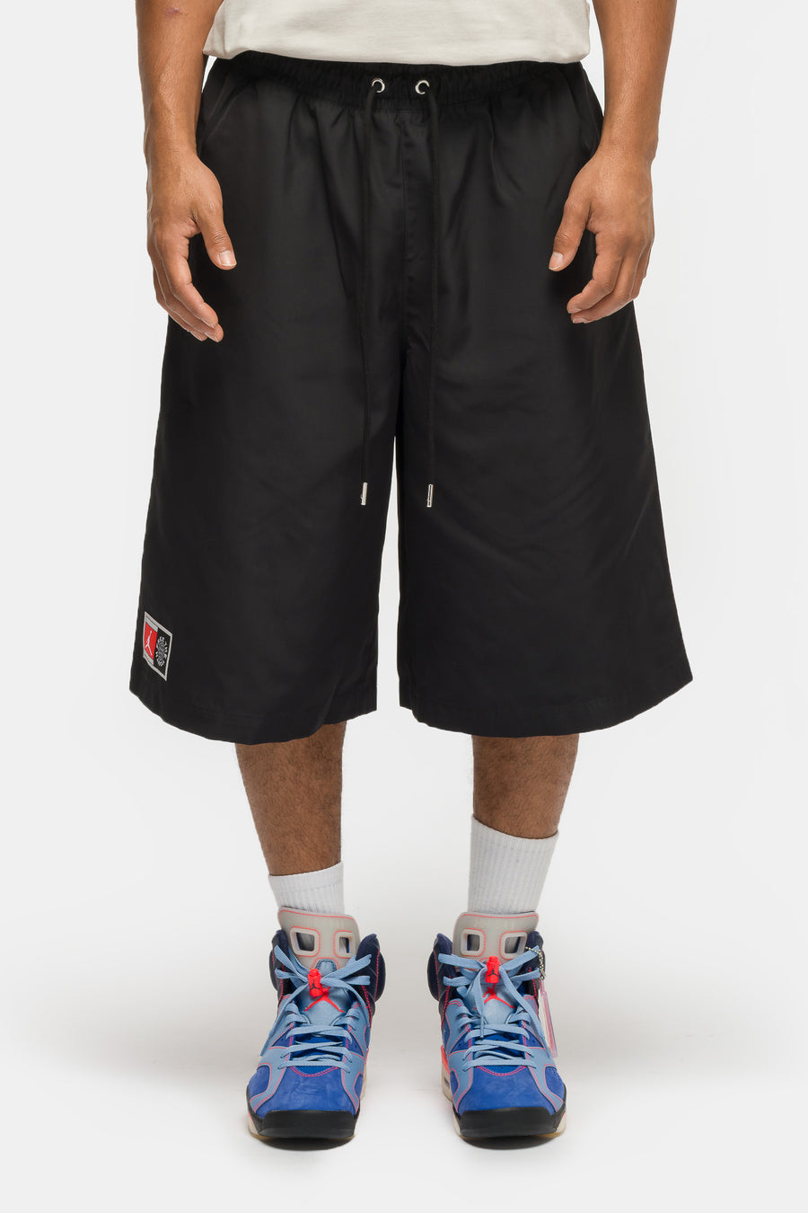 Jordan Free the Youth Short in Black/Light Crimson - Notre