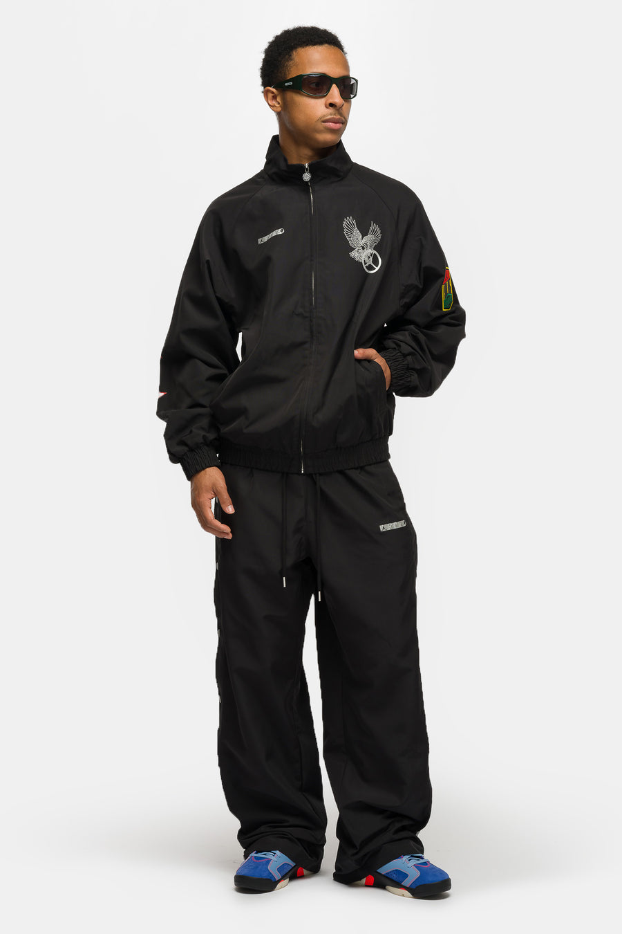 Jordan Free the Youth Track Pant in Black/Light Crimson - Notre