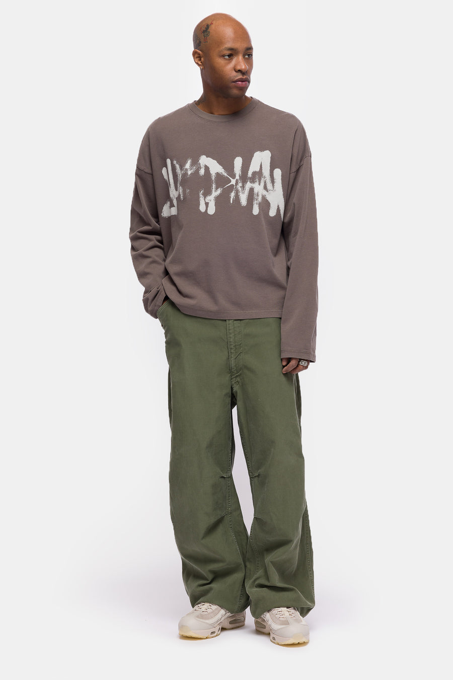 Jordan Jumpman Long Sleeve T-Shirt in Cave Stone - Notre