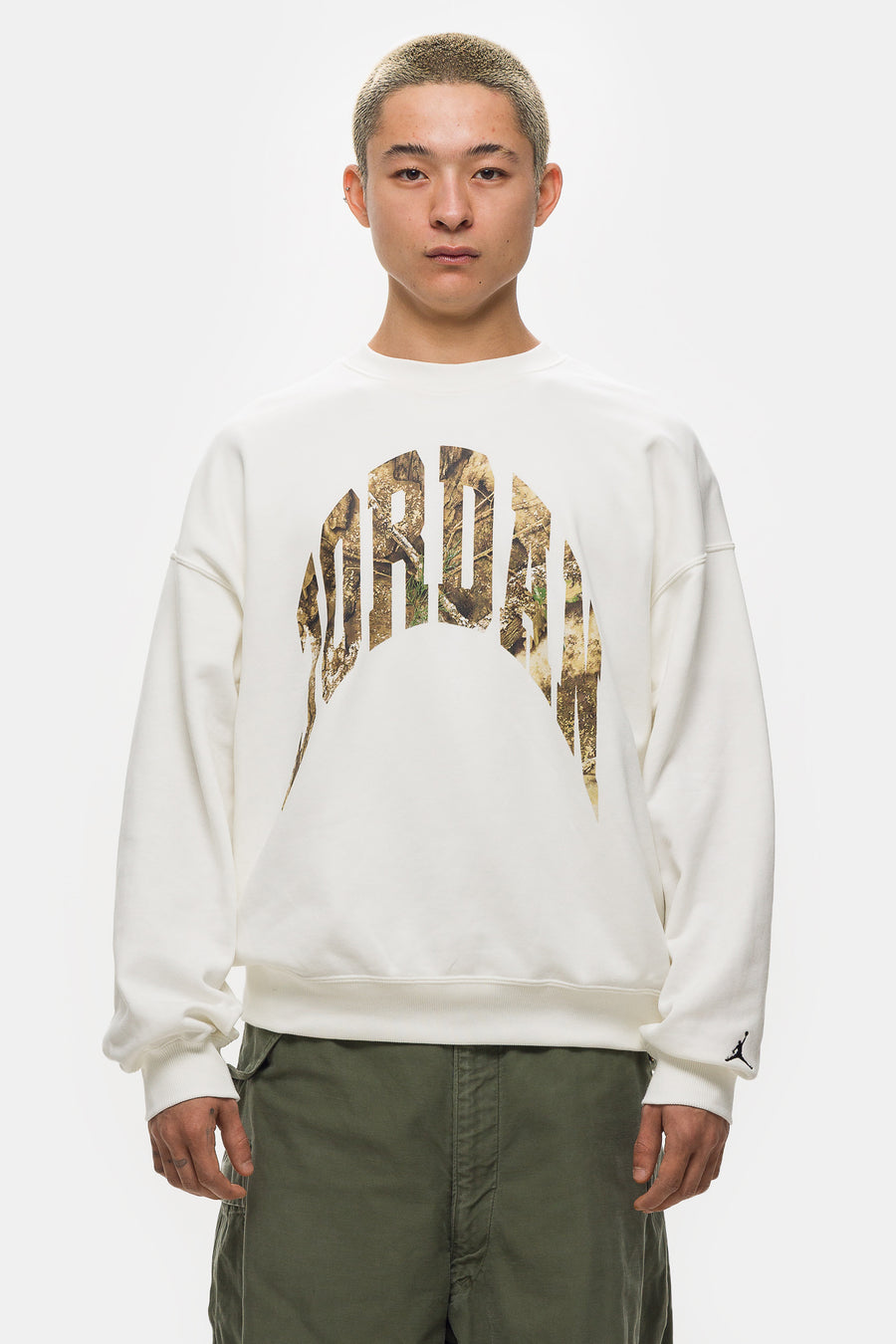 Realtree Crewneck Sweatshirt in Sail/Black