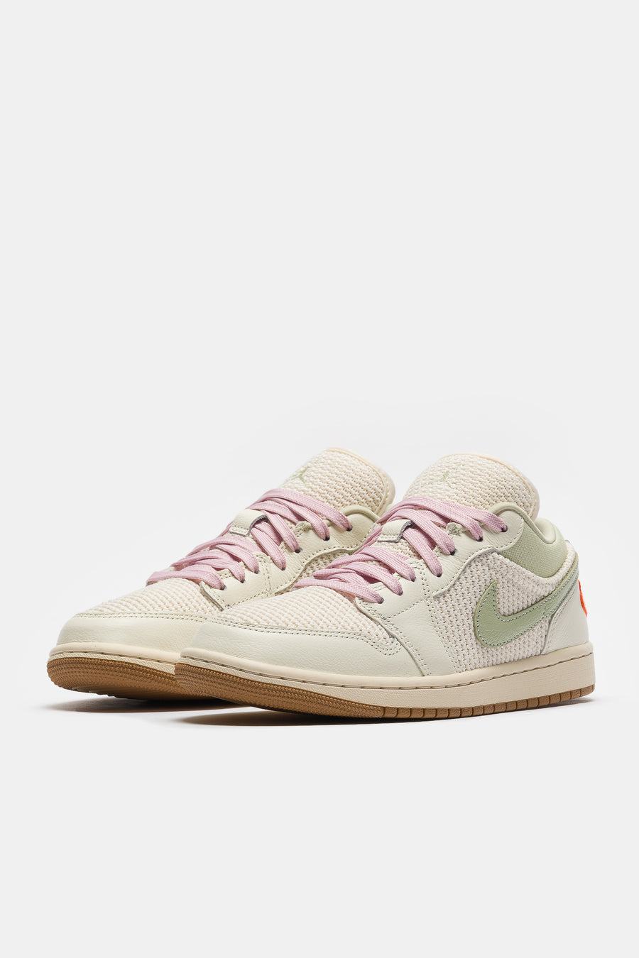 Air Jordan 1 Low SE Sneaker in Sail/Iced Carmine/Olive Aura/Pearl White